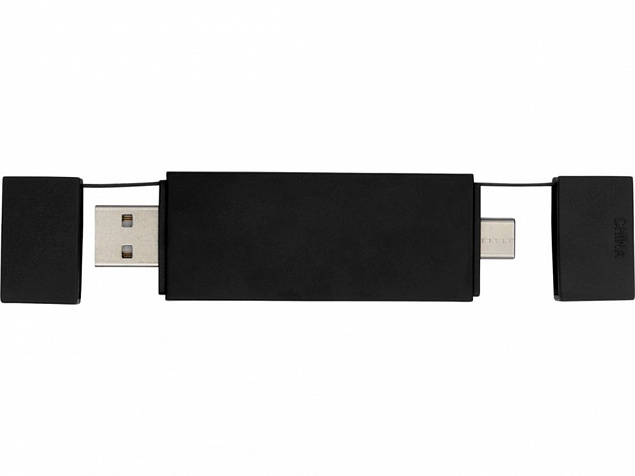 Двойной USB 2.0-хаб «Mulan» с логотипом в Нефтекамске заказать по выгодной цене в кибермаркете AvroraStore