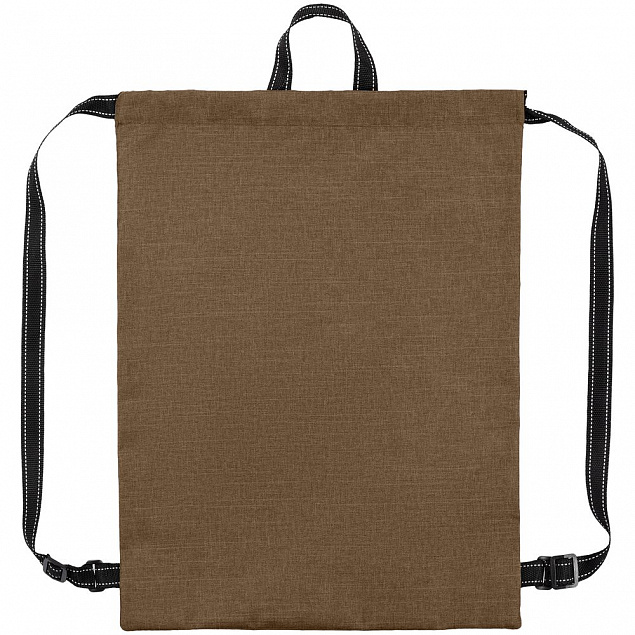 Рюкзак-мешок Melango, коричневый с логотипом в Нефтекамске заказать по выгодной цене в кибермаркете AvroraStore