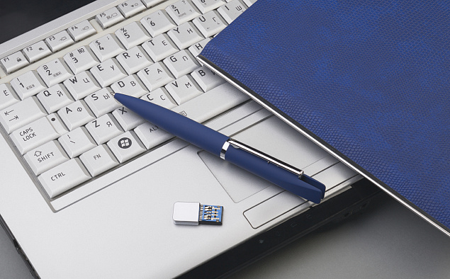 Ручка шариковая "Callisto" с флеш-картой 32Gb (USB3.0), покрытие soft touch с логотипом в Нефтекамске заказать по выгодной цене в кибермаркете AvroraStore