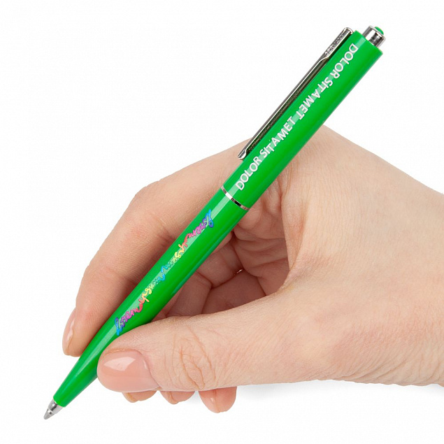 Ручка шариковая Senator Point ver. 2, зеленая с логотипом в Нефтекамске заказать по выгодной цене в кибермаркете AvroraStore