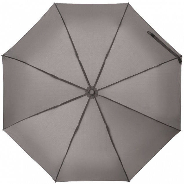 Зонт складной Hard Work с проявляющимся рисунком, серый с логотипом в Нефтекамске заказать по выгодной цене в кибермаркете AvroraStore