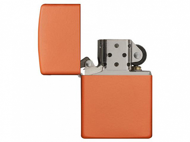 Зажигалка ZIPPO Classic с покрытием Orange Matte с логотипом в Нефтекамске заказать по выгодной цене в кибермаркете AvroraStore