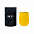 Набор Cofer Tube CO12 black, желтый с логотипом в Нефтекамске заказать по выгодной цене в кибермаркете AvroraStore