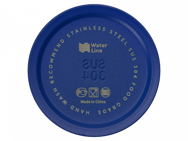 Бутылка для воды Supply Waterline, нерж сталь, 850 мл, синий/черный с логотипом в Нефтекамске заказать по выгодной цене в кибермаркете AvroraStore