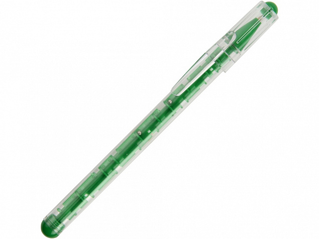 Ручка шариковая Лабиринт с головоломкой зеленая с логотипом в Нефтекамске заказать по выгодной цене в кибермаркете AvroraStore