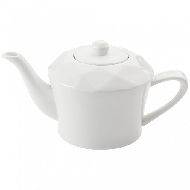 Чайник Diamante Bianco, белый с логотипом в Нефтекамске заказать по выгодной цене в кибермаркете AvroraStore