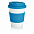Стакан с крышкой PLA, 350 мл, синий с логотипом в Нефтекамске заказать по выгодной цене в кибермаркете AvroraStore