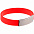 Силиконовый браслет Brisky с металлической шильдой, красный с логотипом в Нефтекамске заказать по выгодной цене в кибермаркете AvroraStore