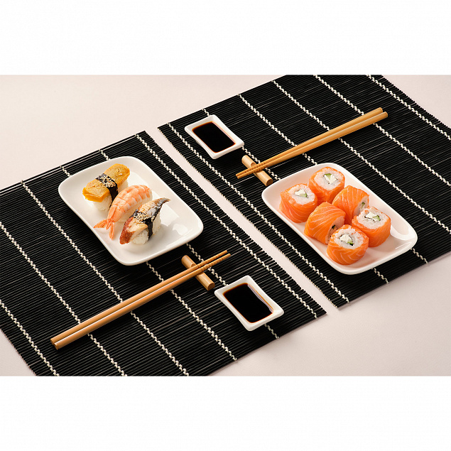 Набор для сервировки суши Tokyo, черный с логотипом в Нефтекамске заказать по выгодной цене в кибермаркете AvroraStore