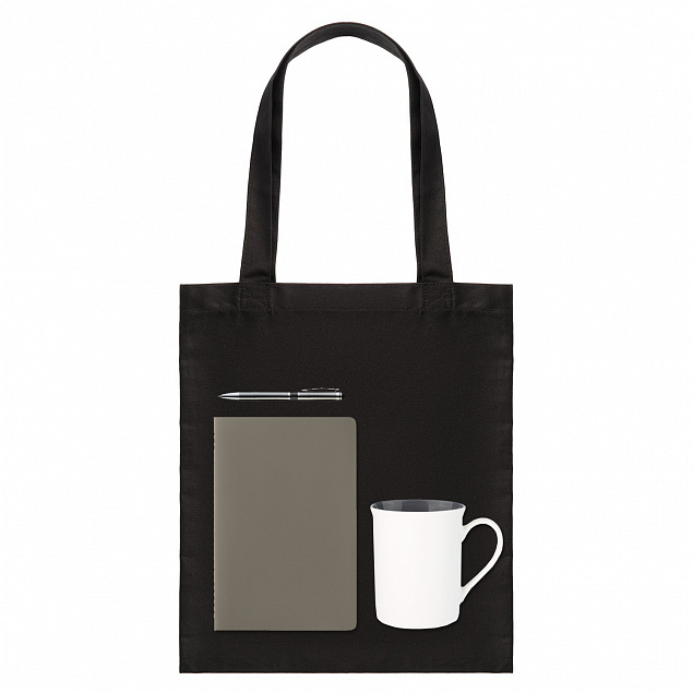 Подарочный набор Welcome pack, серый (шоппер, блокнот, ручка, кружка) с логотипом в Нефтекамске заказать по выгодной цене в кибермаркете AvroraStore