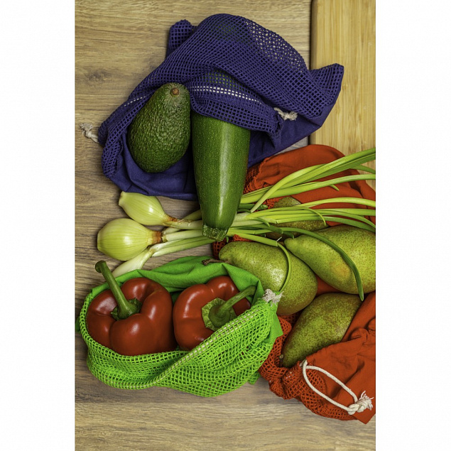 Сумка для фруктов и овощей из хлопка, большого размера Kelly с логотипом в Нефтекамске заказать по выгодной цене в кибермаркете AvroraStore