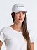 Бейсболка «Я буду отдыхать», белая с черным кантом с логотипом в Нефтекамске заказать по выгодной цене в кибермаркете AvroraStore