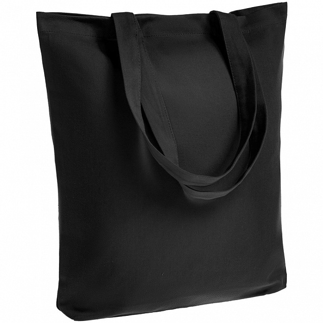 Холщовая сумка Avoska, черная с логотипом в Нефтекамске заказать по выгодной цене в кибермаркете AvroraStore
