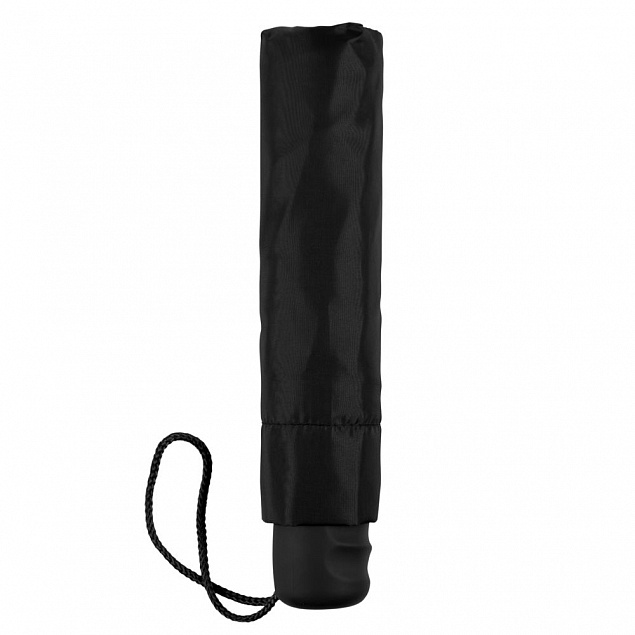Зонт складной Basic, черный с логотипом в Нефтекамске заказать по выгодной цене в кибермаркете AvroraStore