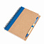 Блокнот с ручкой RECYCLE, синяя с логотипом в Нефтекамске заказать по выгодной цене в кибермаркете AvroraStore