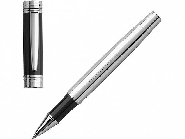 Ручка роллер Zoom Black с логотипом в Нефтекамске заказать по выгодной цене в кибермаркете AvroraStore
