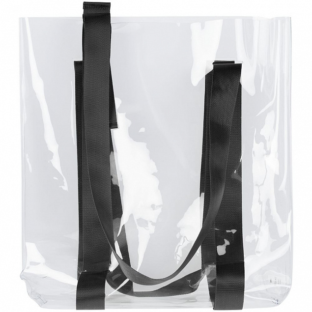 Шопер Clear Fest, прозрачный с серыми ручками с логотипом в Нефтекамске заказать по выгодной цене в кибермаркете AvroraStore