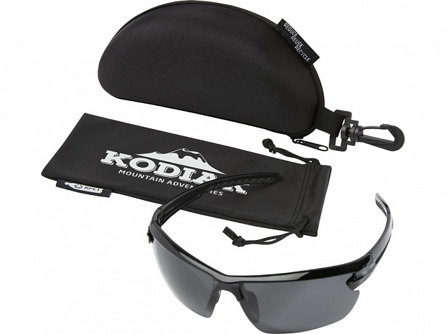 Поляризованные спортивные солнцезащитные очки Mönch в оправе из переработанного PET-пластика, черный с логотипом в Нефтекамске заказать по выгодной цене в кибермаркете AvroraStore