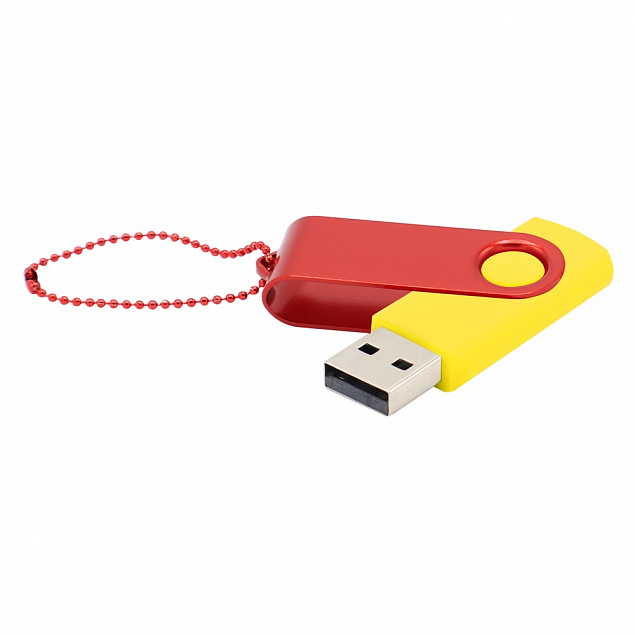 Флешка Designer To Go 2.0 USB 16Gb, желтый/красный с логотипом в Нефтекамске заказать по выгодной цене в кибермаркете AvroraStore