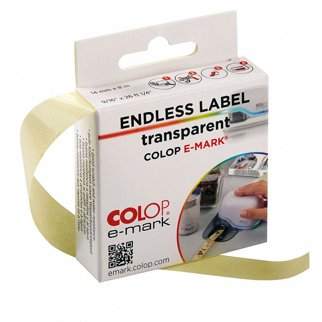 Клейкая лента для принтера Colop e-mark, прозрачная с логотипом в Нефтекамске заказать по выгодной цене в кибермаркете AvroraStore