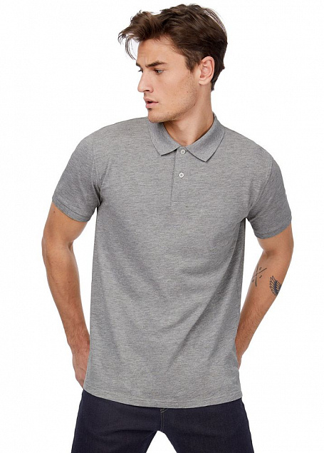 Рубашка поло мужская Inspire, хаки с логотипом в Нефтекамске заказать по выгодной цене в кибермаркете AvroraStore