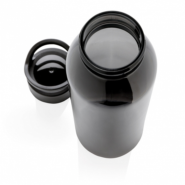 Герметичная бутылка для воды из AS-пластика, черная с логотипом в Нефтекамске заказать по выгодной цене в кибермаркете AvroraStore