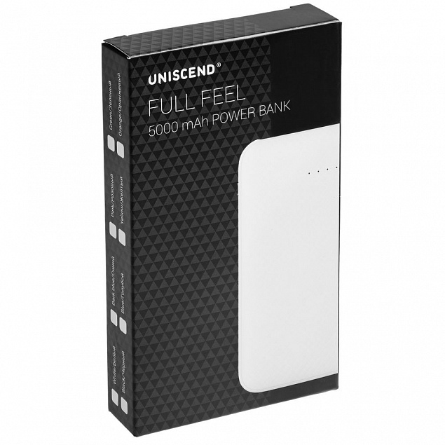 Внешний аккумулятор Uniscend Full Feel 5000 mAh, черный с логотипом в Нефтекамске заказать по выгодной цене в кибермаркете AvroraStore