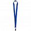 Лента для бейджа Neckband, синий с логотипом в Нефтекамске заказать по выгодной цене в кибермаркете AvroraStore