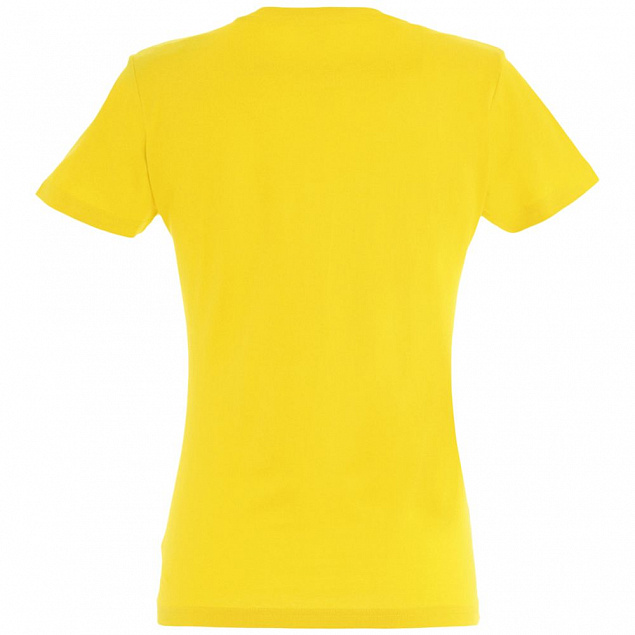 Футболка женская Imperial Women 190, желтая с логотипом в Нефтекамске заказать по выгодной цене в кибермаркете AvroraStore