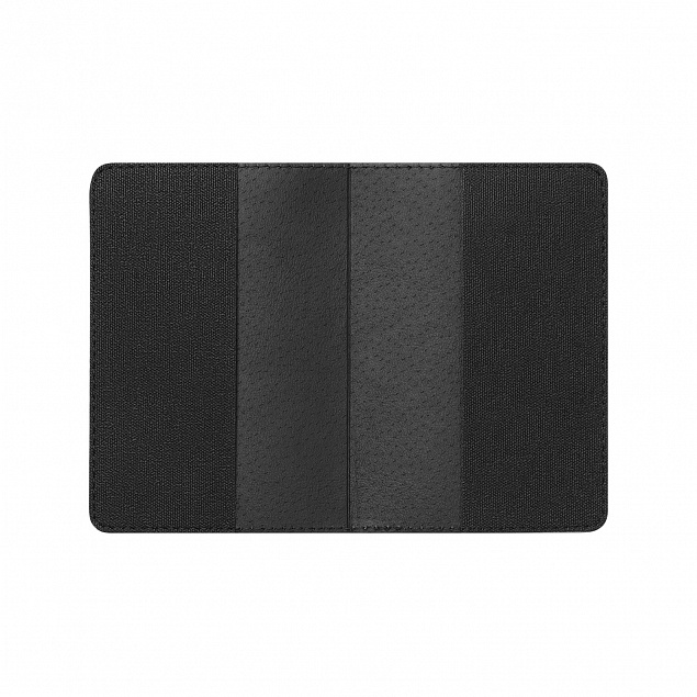 Обложка на паспорт Tweed, черная с логотипом в Нефтекамске заказать по выгодной цене в кибермаркете AvroraStore