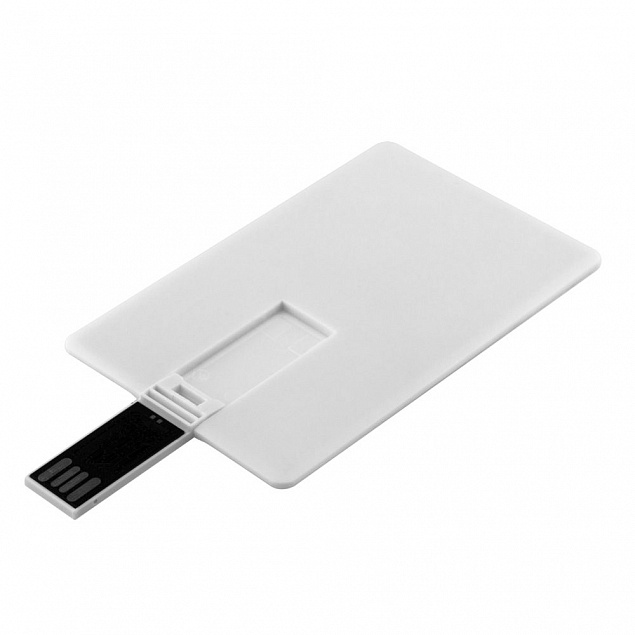 Флешка Card, 16 Гб, белая с логотипом в Нефтекамске заказать по выгодной цене в кибермаркете AvroraStore