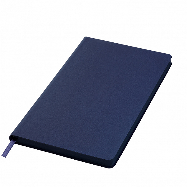 Ежедневник Latte soft touch недатированный, синий с логотипом в Нефтекамске заказать по выгодной цене в кибермаркете AvroraStore