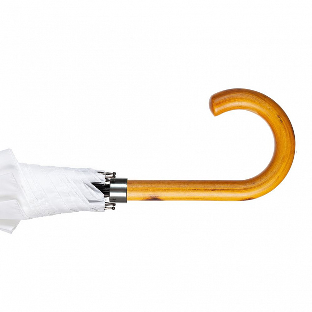 Зонт-трость LockWood ver.2, белый с логотипом в Нефтекамске заказать по выгодной цене в кибермаркете AvroraStore