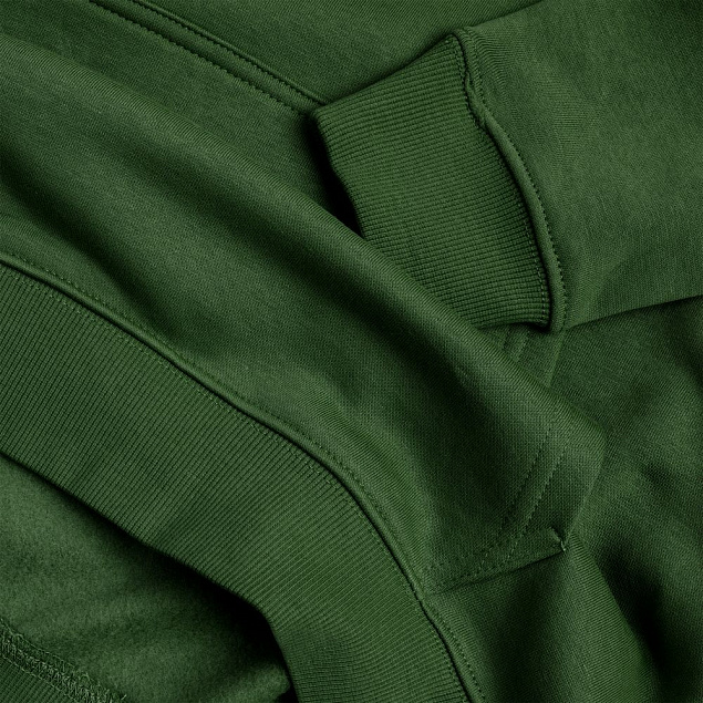 Толстовка унисекс Stellar, темно-зеленая с логотипом в Нефтекамске заказать по выгодной цене в кибермаркете AvroraStore