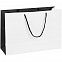 Пакет бумажный Bicolor, белый с черным с логотипом в Нефтекамске заказать по выгодной цене в кибермаркете AvroraStore