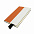 Бизнес-блокнот UNI, A5, бело-оранжевый, мягкая обложка, в линейку, черное ляссе с логотипом в Нефтекамске заказать по выгодной цене в кибермаркете AvroraStore
