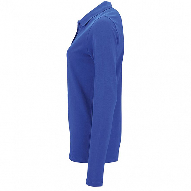 Рубашка поло женская с длинным рукавом PERFECT LSL WOMEN, ярко-синяя с логотипом в Нефтекамске заказать по выгодной цене в кибермаркете AvroraStore