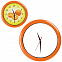 Часы настенные "ПРОМО" разборные ; оранжевый,  D28,5 см; пластик с логотипом в Нефтекамске заказать по выгодной цене в кибермаркете AvroraStore