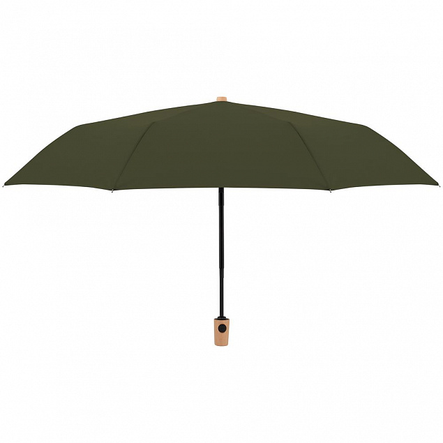 Зонт складной Nature Magic, зеленый с логотипом в Нефтекамске заказать по выгодной цене в кибермаркете AvroraStore