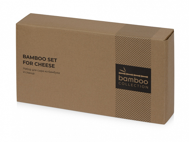 Набор для сыра из бамбука и сланца Taleggio с логотипом в Нефтекамске заказать по выгодной цене в кибермаркете AvroraStore