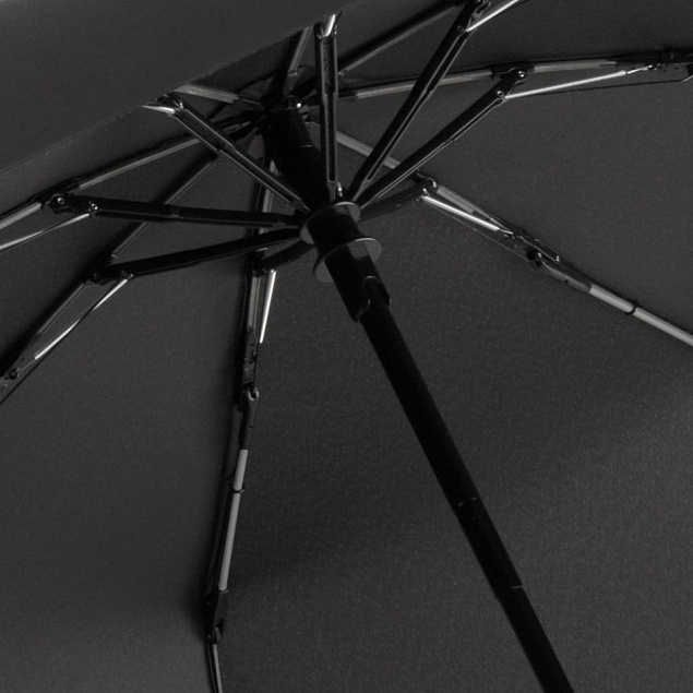 Зонт складной AOC Mini с цветными спицами, серый с логотипом в Нефтекамске заказать по выгодной цене в кибермаркете AvroraStore