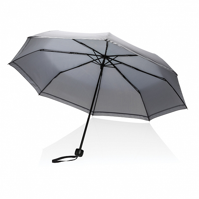 Компактный зонт Impact из RPET AWARE™ со светоотражающей полосой, 20.5" с логотипом в Нефтекамске заказать по выгодной цене в кибермаркете AvroraStore
