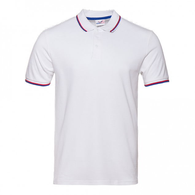 Рубашка поло StanRussian Белый с логотипом в Нефтекамске заказать по выгодной цене в кибермаркете AvroraStore