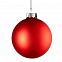 Елочный шар Finery Matt, 10 см, матовый красный с логотипом в Нефтекамске заказать по выгодной цене в кибермаркете AvroraStore