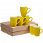 Набор кружек Good Morning c покрытием софт-тач, желтый с логотипом в Нефтекамске заказать по выгодной цене в кибермаркете AvroraStore