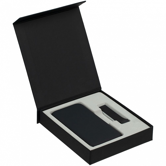 Коробка Rapture для аккумулятора 10000 мАч и флешки, черная с логотипом в Нефтекамске заказать по выгодной цене в кибермаркете AvroraStore