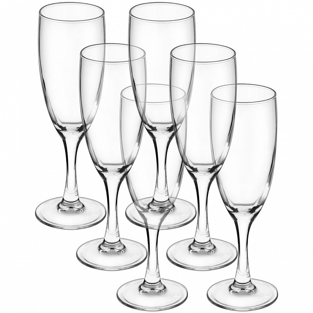 Набор бокалов для шампанского «Французский ресторанчик» с логотипом в Нефтекамске заказать по выгодной цене в кибермаркете AvroraStore