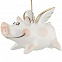 Фарфоровая елочная игрушка Piggy Wingy с логотипом в Нефтекамске заказать по выгодной цене в кибермаркете AvroraStore