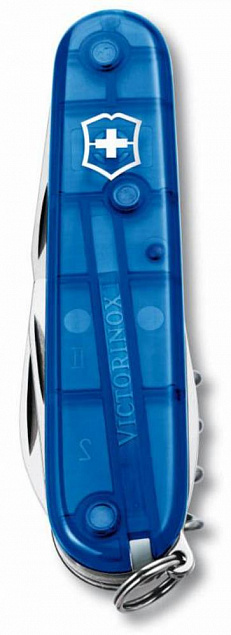 Офицерский нож Spartan 91, прозрачный синий с логотипом в Нефтекамске заказать по выгодной цене в кибермаркете AvroraStore