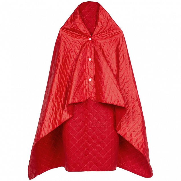 Плед-пончо для пикника SnapCoat, красный с логотипом в Нефтекамске заказать по выгодной цене в кибермаркете AvroraStore